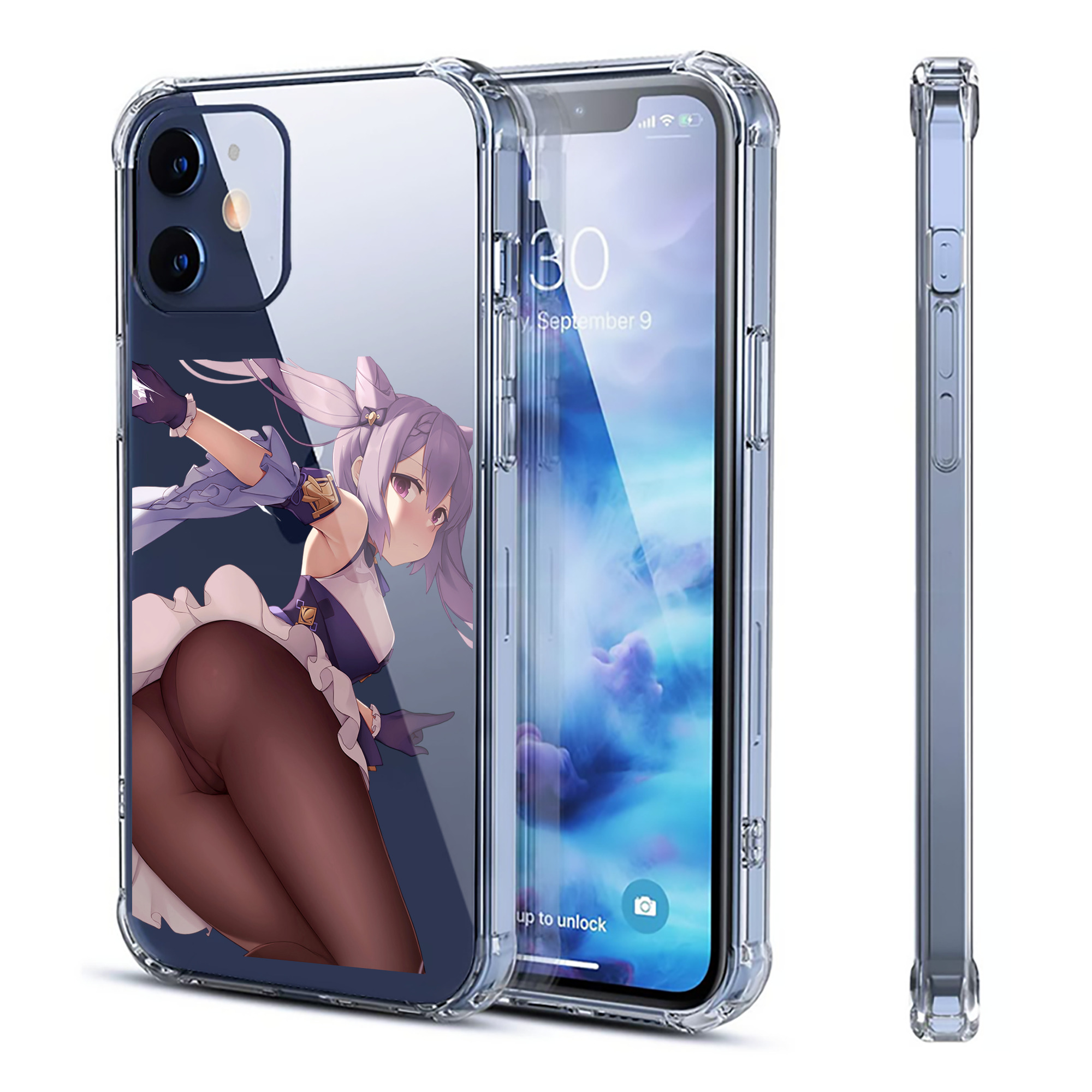 げんし神 刻晴 こくせい genshin Kokusei 【iPhone 12シリーズ対応】透明スマホケース（クリアソフトケース）